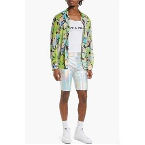 BP. Be Proud Pride Gender Inclusive Disco Holographic Bike Shorts, 4XL